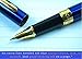 Dryden Designs Fine Nib Fountain Pen - Includes 24 Ink Cartridges - 12 Black and 12 Blue - Blue - Smooth Elegant Writing with Fine Nib and Ink Converters