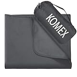 KOMEX Picnic Blanket,Waterproof Outdoor Warm Fleece Blanket Picnic Mat Portable Shoulder/Hand Strap Great for Travel, Hiking, Camping, Festival,Sports