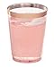 Rose Gold Plastic Cups | 10 oz. 50 Pack | Hard Clear Plastic Cups | Disposable Party Cups | Fancy Wedding Tumblers | Nice Rose Gold Rim Plastic Cups | Elegant Decoration Cups | Plastic Tumblers Bulk
