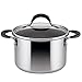 Circulon Momentum Stainless Steel Sauce Pan/Saucepan with Steamer Insert, 3 Quart, Silver