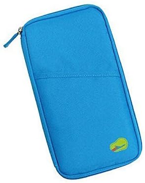 Newstylee Multi-function Travel Passport Credit Id Card Cash Holder Organizer Waterproof Nylon Wallet Purse Case Bag Large Capacity (Blue) by Newstylee
