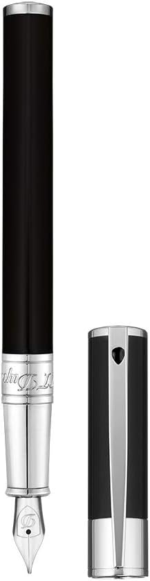 S.T. Dupont D-Initial Fountain Pen Black/Chrome,D-260203