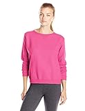 Hanes Women's V-Notch Pullover Fleece Sweatshirt, Sizzling Pink, Large