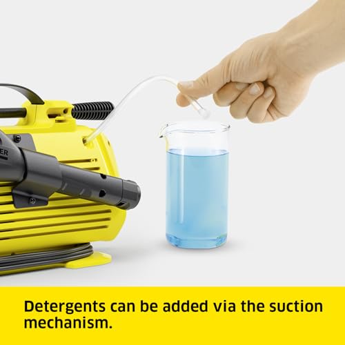 Kärcher K 2 Horizontal Pressure Washer,max. 110 bar,Flow Rate: 360 l/h,Area Coverage: 20 m²/h,Water Filter,Weight: 3.5 kg,high-Pressure Hose and Gun,Vario Power Jet Spray Lance,Standard,Yellow/Black
