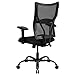 Flash Furniture HERCULES Series Big & Tall 400 lb. Rated Black Mesh Executive Swivel Ergonomic Office Chair with Adjustable Arms