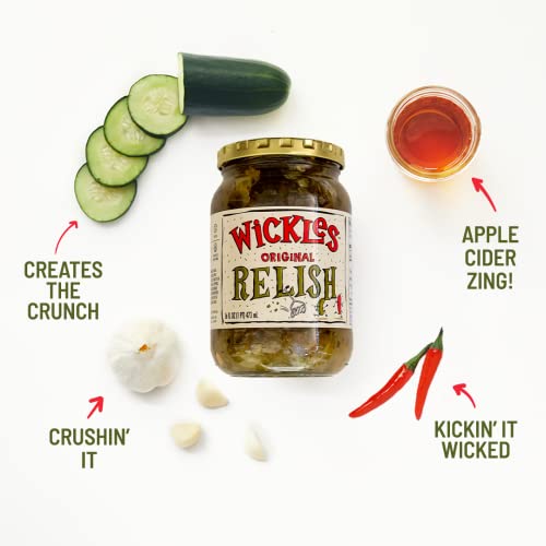 Wickles Pickles Original Relish (3 Pack) Hot & Sweet Relish