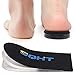 SQHT Adjustable Orthopedic Heel Lift - Height Increase Insoles for Leg Length Discrepancies and Achilles Tendonitis, Heel Cushion Lifts for Heel Pain (Black: Small-Women's 4.5-9.5|Men's 6-8.5)