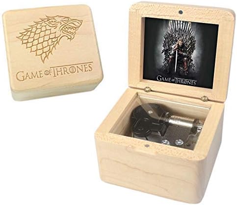 Wood Carved Mechanism Musical Box Clockwork Music Box Gift for Christmas/Birthday/Valentine's Day, Melody (Game of Thrones)