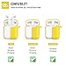 COFFEA Protective Silicone Case with Keychain for Apple AirPods 1 & 2 (Front LED Not Visible) (Yellow)