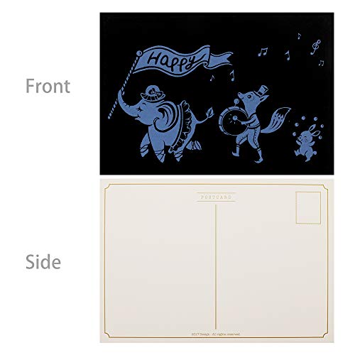 Scratch Art Paper, Rainbow Night View Scratchboard Pads for Adults and Kids, Mini Envelope Postcard Art & Crafts Set: 12 Sheets Scratch Cards & Scratch Drawing Pen, Clean Brush 7.9"x5.5" (Dreamtopia)