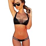 Sunward(TM) Sexy Hollow Women Bandage Bikini Set Push up Bra Swimsuit