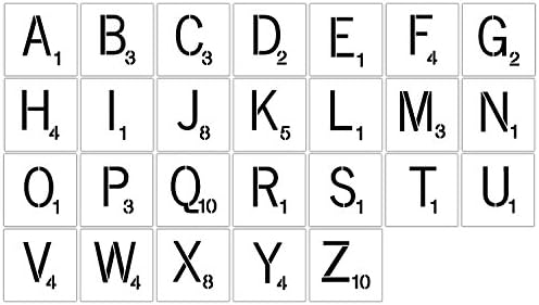 Amazon Com Word Game Alphabet Letter Stencil Set By Studior12 Reusable Mylar Template Use To Paint Wood Signs Pallets Pillows Diy Game Time Decor Select Size 18 X 18