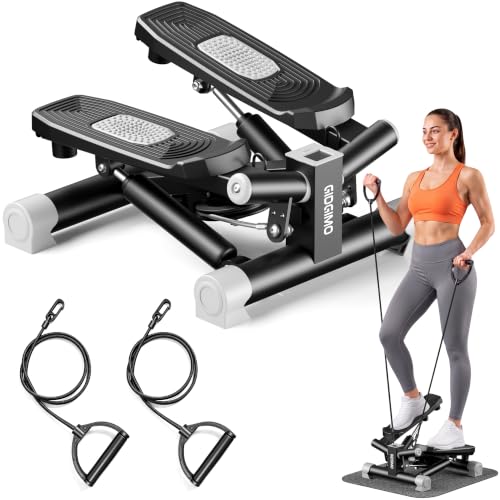 GIDGIMO Twist Stepper con Bandas de Resistencia, Mini Stepper Hidráulico para Casa, Entrenamiento d…