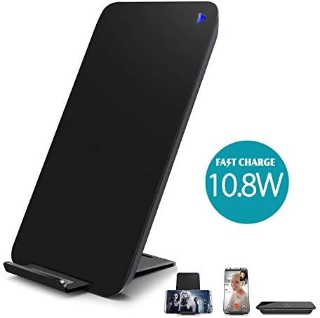 mobfun Wireless Charger 10.8W Fast Wireless Charger Stand with Type C Port Quick Input Compatible with Samsung Galaxy S9 S8 S7 Edge iPhone X iPhone 8 8 Plus (Black)