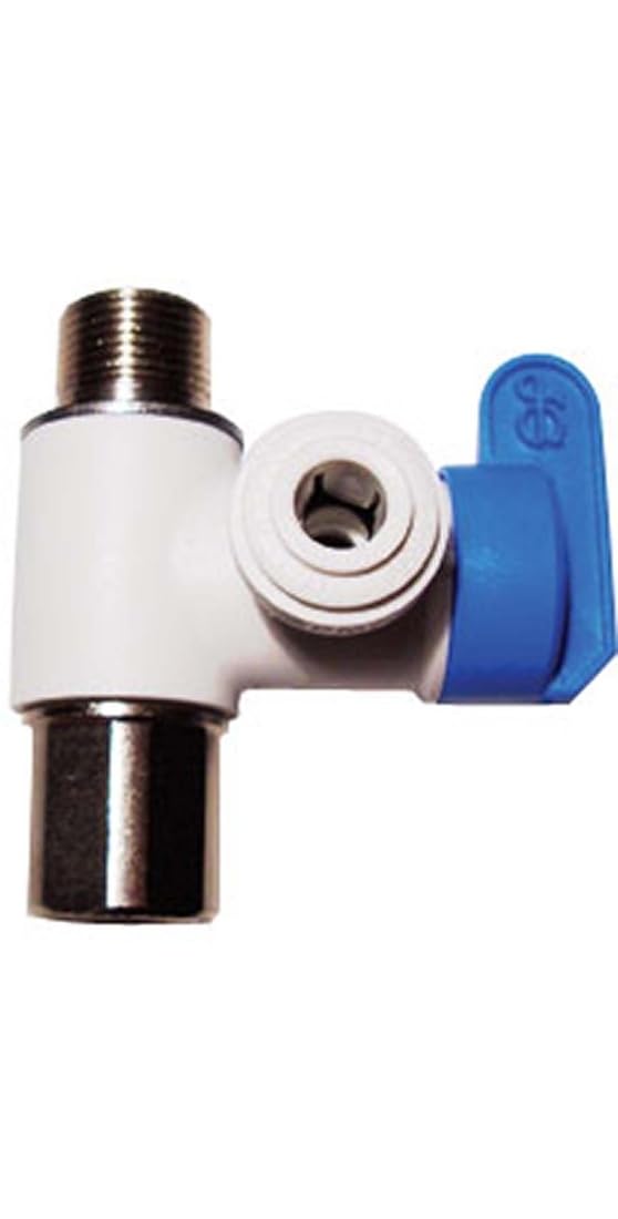 John Guest Speedfit 3/8 x 3/8 x 1/4 Inch Angle Stop Adapter Valve, Push to Connect Plastic Plumbing Fitting, ASVPP1LF
