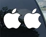 Apple White Mac Logo Decals