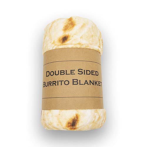 Burrito Blanket, Realistic Double Sided Tortilla Taco Throw Blanket