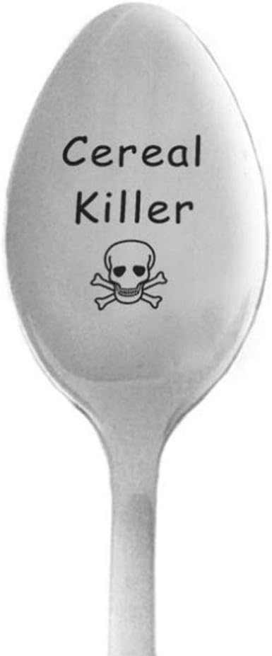 Funny Cereal Lovers Gift For Friends Birthday Thanksgiving Day Christmas 2 Pack Xwu Cereal Killer Spoon Stainless Steel Cereal Spoon Engraved Large Cereal Spoon Clear Visible Text Kitchen Dining Dining Entertaining Rapidinfrastruktur Com