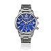 Big Promotion! Auwer Watch, Mens Fashion Crystal Stainless Steel Analog Quartz Wristwatch Simple Clock (Blue)