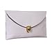 Gaorui Women lady Envelope Clutch Shoulder Chain Evening Handbag Tote Bag Purse_White
