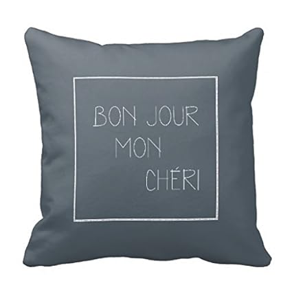 Bonjour Mon Cheri Hello Darling Throw Pillow Case Amazon Co Uk