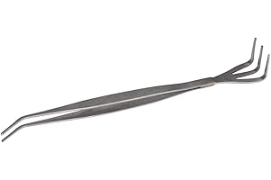 MOUMOUTEN 2 in 1 Stainless Steel Bonsai Tool Root Rake & Tweezers - Root Tweezers Beginner Bonsai Kit Multifunctional Bonsai 