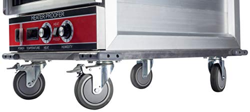 Chef's Exclusive CE802 Heater Proofer Holding Cabinet Insulated Solid Door 1500 Watts Commercial Full Size Holds (35) 18in x 26in Sheet Pans Forced Air With Casters For Mobile Use, 22.8in Wide - Thumbnail 2