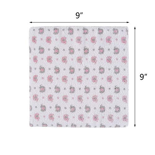 Baby Hooded Bath Towel, Super Soft Thick Absorbent Bath Towel and Washcloth for Infant and Toddler, Perfect Baby Shower Gift, 6 Pack