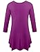 BELAROI Plus Size Tops for Women Fall Tunic Tops to Wear with Leggings 3/4 Sleeve Casual Swing Loose T Shirts Blouse(3X, Fushia)