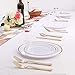 Supernal 300pcs Gold Plastic Forks,Disposable Hammered Forks,Premium Heavyweight Silverware Polished,Perfect for Big Party,Christmas Party Silverware