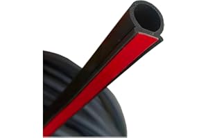 XINLIYA Car Door Rubber Seal Strip, D-Shape Auto Weather Striping, 10M Self Adhesive Soundproof Sealing for Car Truck Motor D