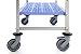 Tournus PLH1292R Commercial Anodized Aluminum Mobile Shelving Unit with Four Shelves, 22