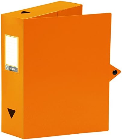 Viquel Class Doc Box File Polypropylene Spine Width 80 mm Orange, 245mm x 330mm x 80mm