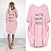 TOOPOOT Women Dress  Summer Leisure Long Sleeve Printed Letter Short Mini Dress Pinkthumb 1