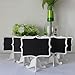 AKOAK 12 Pack Mini Rectangle White Frame Chalkboards with Support Easels for Message Board Signs, Weddings and Parties