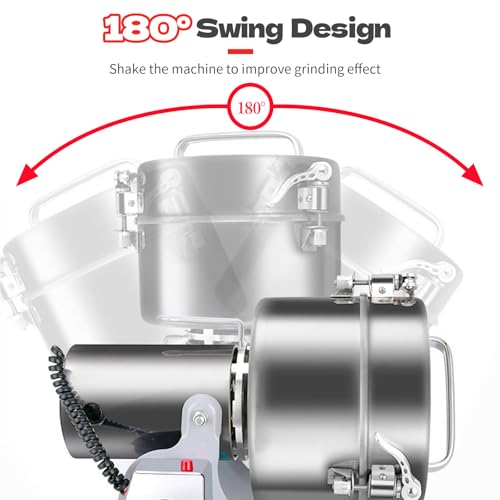 Carivia Molino de granos eléctrico 800g,Molino granos acero inoxidable 304,Molinos especias comerciales alta velocidad de 3000W para trigo seco, avena, maíz, pimienta y granos café
