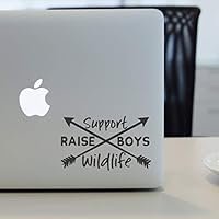 Kate KLC Support Wildlife - Raise Boys Decal - Son Decal - Computer Decal - Car Decal - Yeti Decal - MacBook Sticker - MacBook Decal - Laptop Decal and Stick