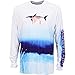 Guy Harvey Mako Shark UVX Pro Long Sleeve Performance T-Shirt (Medium, White)