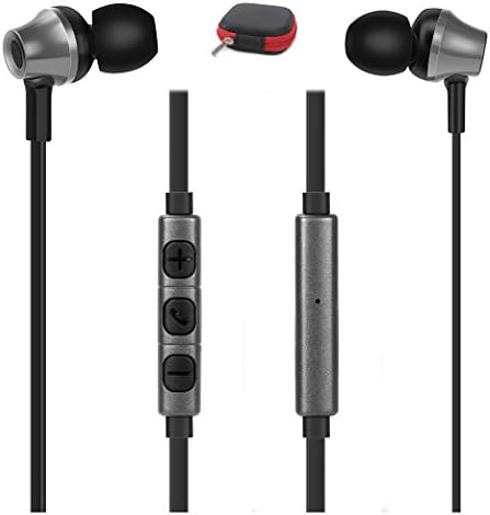 Earphones with Microphone Durable Earbuds Headphones Volume Control in Ear Noise Isolating Enhanced Bass Hi-Fi Stereo 3.5 MM Wired Phone Headset for Apple iPhone iPad iPod Samsung with Storage Case
