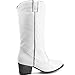 DailyShoes Women's Embroidered Legend Western Cowboy Knee High Boot, White w/ Side Pocket, 9 B(M) US