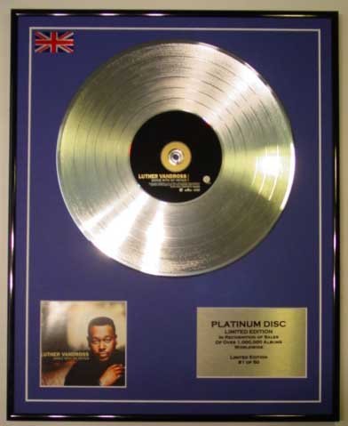 LUTHER VANDROSS/LTD EDITION CD PLATINUM DISC/DANCE WITH MY FATHER