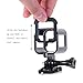 Nechkitter Aluminum Frame Mount for GoPro Hero 5/4/Session - CNC Aluminum Alloy Solid Protective Case with Wrench - Black