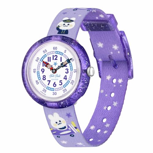 Flik Flak Girl Kids Watch Biosourced Quartz Waterproof Chasing Clouds