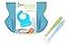 Silicone Bibs for Toddlers. Waterproof Bibs Gift Bundle for Boys & Girls. Every Silicone Bib Bundle includes 2 Waterproof Adjustable Easy to Clean Silicone Baby Bibs & Bonus 2 Spoons Free