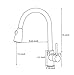 Rozin Single Handle Kitchen Sink Faucet Pull Out Spray Deck Mounted Mixer Tap Brushed Nickel