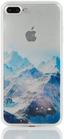 iPhone 7 Plus/iphone 8 plus Case ycmcover Hard Back Cover with Soft TPU Bumper for iPhone 7 Plus 5.5-inch Snow Mountain
