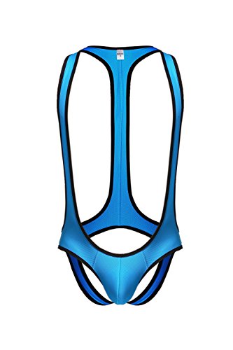 ONEFIT Men's Crotchless Bikini Wrestling Singlet Bulge Nylon Like Bodysuit Pants ONEFIT Men's Crotchless Bikini Wrestling Singlet Bulge Nylon Like Bodysuit Pants