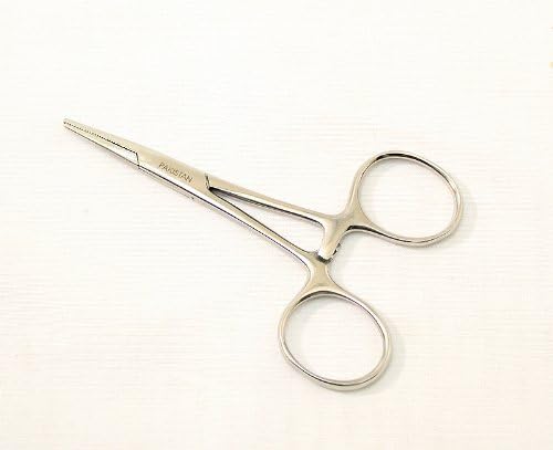 Straight 3.5" Fly Fishing Locking Mosquito Hemostat Forcep