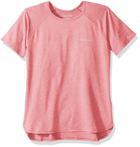 Columbia Girls Silver Ridge Ii Short Sleeve Tee, Lollipop Heather, X-Small