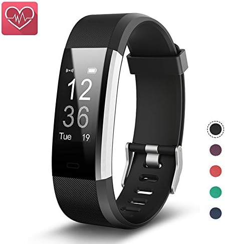 Fitness Tracker,KEDA Activity Tracker Watch Smartband Sport Wristband With Heart Rate Monitor,IP67 Waterproof Smart Bracelet With Pedometer Calorie Counter For IOS & Android Smartphone (Black)